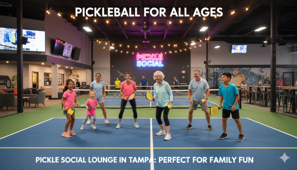Pickleball for All Ages: Why Pickle Social Lounge in Tampa is Perfect for Family Fun